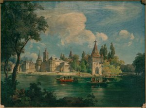 Das kaiserliche Lustschloss Laxenburg mit den kaiserlichen Booten