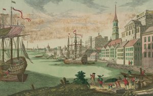 Der Hafen in Boston, Massachusetts, ca. 1770-80 von Franz Xaver Habermann