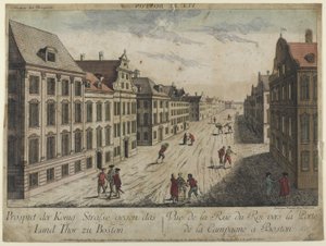 Ansicht der Rue du Roi - Boston (1776) von Franz Xaver Habermann