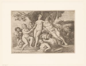 Neptun und Amphitrite unter badenden Nymphen und Meermännern von Franz Xaver Wagenschon