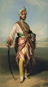 Duleep Singh, Maharadscha von Lahore (1838-93), 1854 lithographiert von R.J. Lane von Franz Xaver Winterhalter