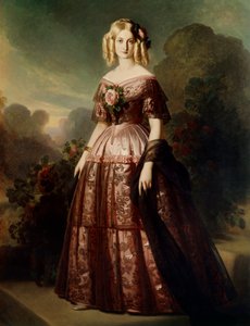 Ganzkörperporträt von Marie Caroline Auguste de Bourbon Salerne, Herzogin von Aumale von Franz Xaver Winterhalter