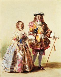 Königin Victoria und Prinz Albert in Kleidung der Restauration für ihren Ball 1851, Gemälde von Franz Xaver Winterhalter