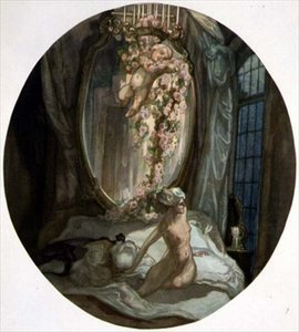 Frau auf einem Bett