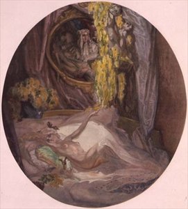 Frau auf einem Bett