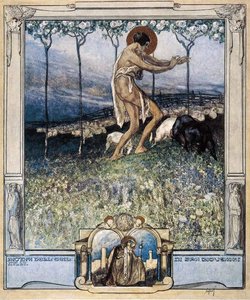 Illustration aus Dantes Göttlicher Komödie, Paradies, Gesang XVI, 1921 von Franz von Bayros