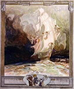 Illustration aus Dantes Göttlicher Komödie, Paradies, Gesang XXVII, 1921 von Franz von Bayros