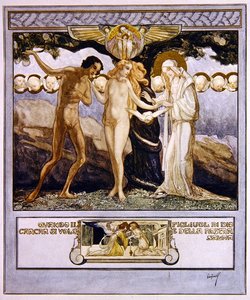 Illustration aus Dantes Göttlicher Komödie, Paradies, Gesang XXXII, 1921 von Franz von Bayros