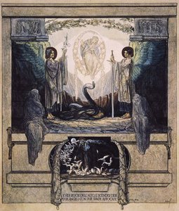 Illustration aus Dantes Göttlicher Komödie, Fegefeuer, Gesang VIII: 24, 1921