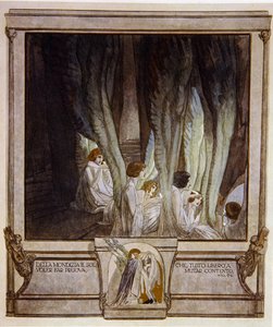 Illustration aus Dantes Göttlicher Komödie, Fegefeuer, Gesang XXI: 62, 1921