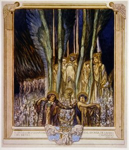 Illustration aus Dantes Göttlicher Komödie, Fegefeuer, Gesang XXX: 10, 1921