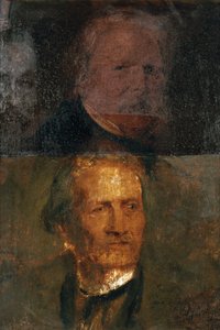 Porträtstudien (Moritz von Schwind und Gottfried Semper) von Franz von Lenbach