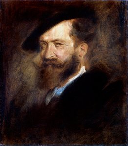 Porträt des Künstlers Wilhelm Busch, 1832-1908, 1877-1880 von Franz von Lenbach