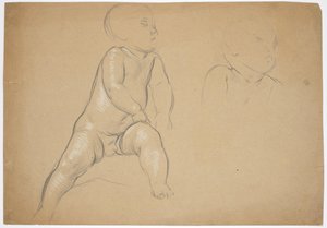 Kinderaktstudie von Franz von Matsch