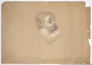 Studie eines Kleinkindes von Franz von Matsch