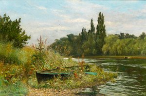 Ein ruhiger Ort an der Themse, 1882 von Fred Hines
