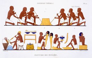 Metallverarbeitung, aus einem seltenen Bericht über Fresken aus Theben, aufgezeichnet 1819-1822 bei seinem zweiten Besuch in Ägypten von Frederic Cailliaud