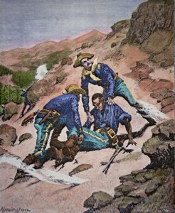 Die Rettung von Corporal Scott während der Geronimo-Kampagne von 1886 von Frederic (after) Remington