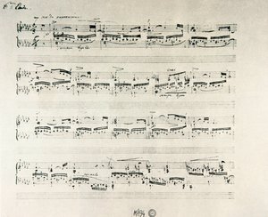 Partitur von "Etüden für Klavier Opus 10" des polnischen Komponisten Frederic Chopin (1810-1849) von Frederic Chopin