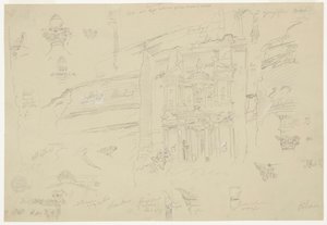 Architektonische Details von El Khasneh, Petra von Frederic Edwin Church