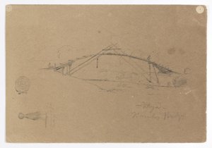 Bambusbrücke in Buga, Kolumbien und Mädchen mit Krug, Cartago, Kolumbien von Frederic Edwin Church