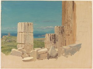 Gebrochene Säulen, Blick vom Parthenon