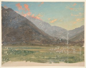 Tiefes Tal mit sonnenuntergangsbeleuchteten Wolken von Frederic Edwin Church