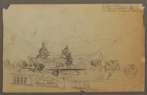 Zeichnung, Eine Kirche in den Bergen von Ecuador, September 1853