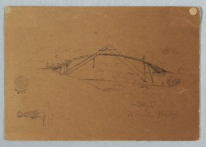 Bambusbrücke in Buga, Kolumbien und Mädchen mit Krug, Cartago, Kolumbien von Frederic Edwin Church