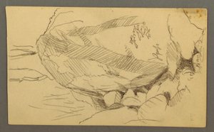 Zeichnung, Fels und Steine, möglicherweise 1877
