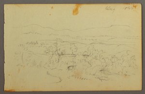 Weites Tal mit Bauernhöfen, 1844 von Frederic Edwin Church