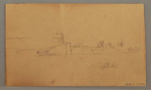 Zeichnung, Schloss am Hafen, 29. Mai 1868