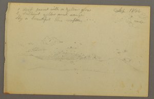 Zeichnung, Wolkenstudie, Hanglage, 1844 von Frederic Edwin Church