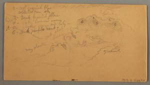 Zeichnung, Wolkenstudie, möglicherweise 1874