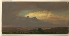 Zeichnung, Wolken über Hügeln, August 1865