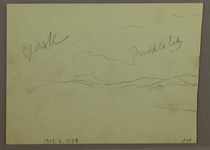 Zeichnung, Bewölkter Himmel, Hügel, 1870 von Frederic Edwin Church