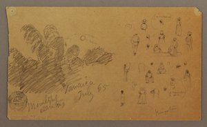 Figuren, Mondschein-Bambus, Juli 1865 von Frederic Edwin Church