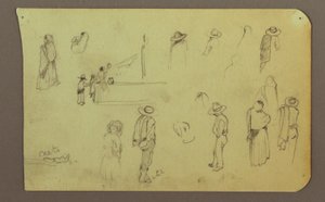Figuren, Verso: Figur, Landschaft, 1883