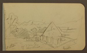 Garten, Haus, Cuautla; Rückseite: Kirche, Scheune, Cuautla, Februar 1885 von Frederic Edwin Church