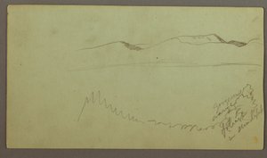 Hügelkette über einer Ebene, möglicherweise 1868