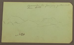 Hügel, Vieh; Verso: Landschaft, 1883