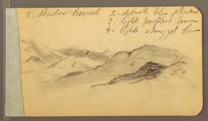 Hügel; Verso: Kopf, 1889