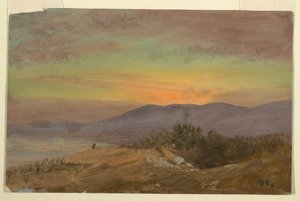 Zeichnung, Hudson Valley, Sonnenuntergang, 1869–70