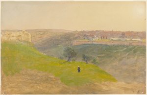 Jerusalem vom Ölberg, März 1868 von Frederic Edwin Church