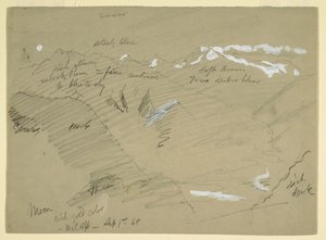 Landschaften in den Berner Alpen, nahe Bel Alp, Schweiz, September 1868 von Frederic Edwin Church