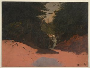 Zeichnung, Maine, Gebirgsbach, August-September 1851 von Frederic Edwin Church