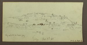 Zeichnung, Berg über Wasser, Februar möglicherweise 1868