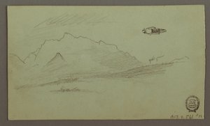 Zeichnung, Berggipfel, möglicherweise 1868