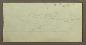 Zeichnung, Gebirgskette, Februar 1868