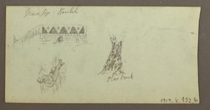 Zeichnung, Gebirgskette, Februar 1868